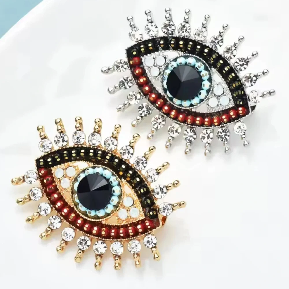 Betsey Johnson Talisman Eye Multicolor Brooch - Picture 5 of 7